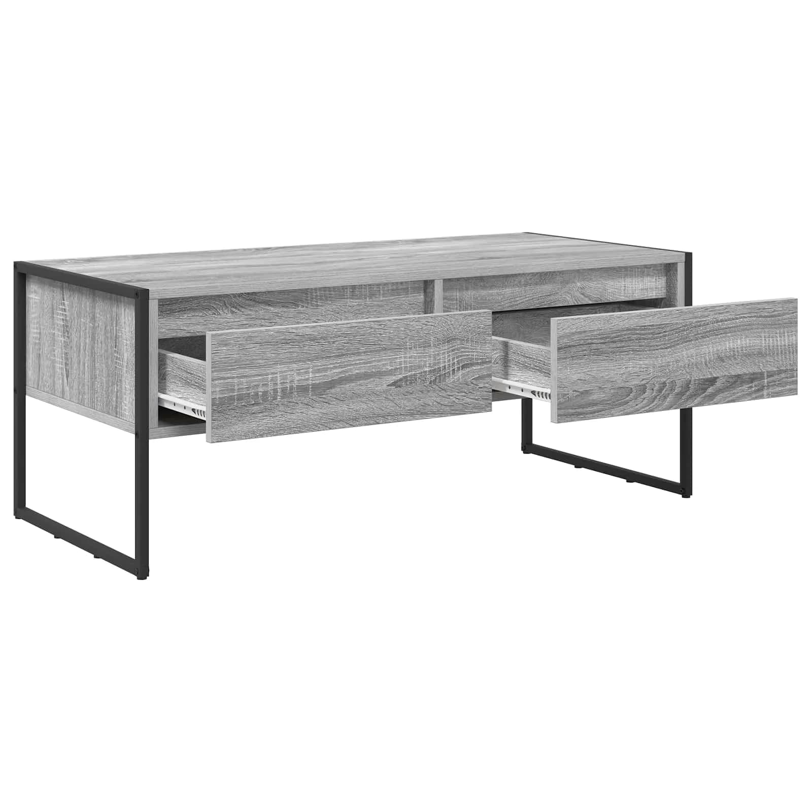 Klubska miza Siva Sonoma 100 x 46 x 40 cm Inženirski les - slika 5