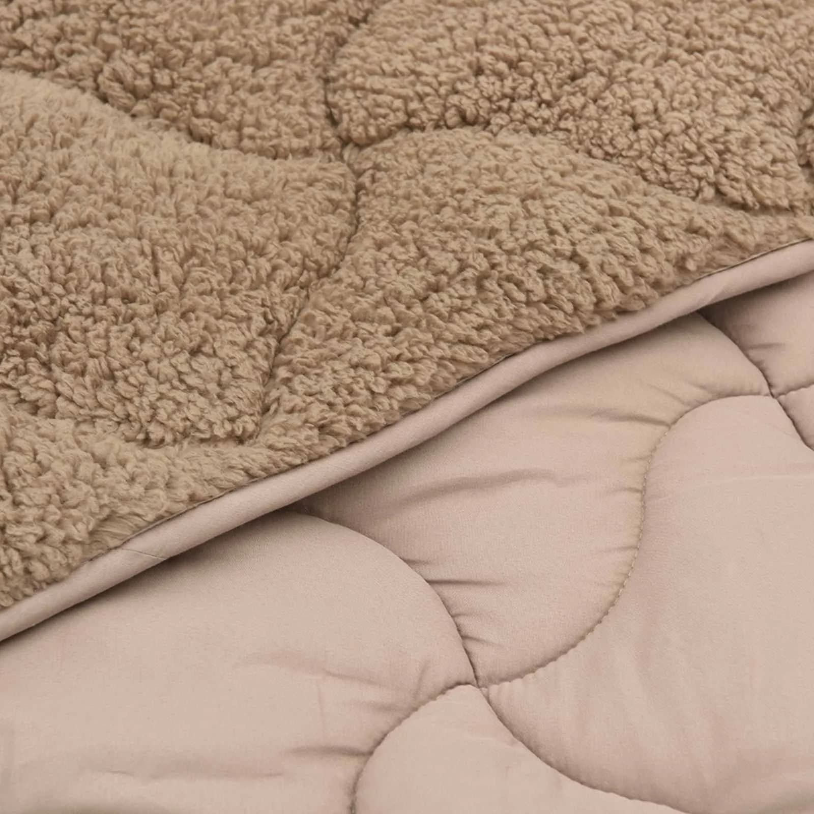 Zimska posteljnina Taupe 240 x 260 cm Mikrofibra in Teddy flis - slika 5