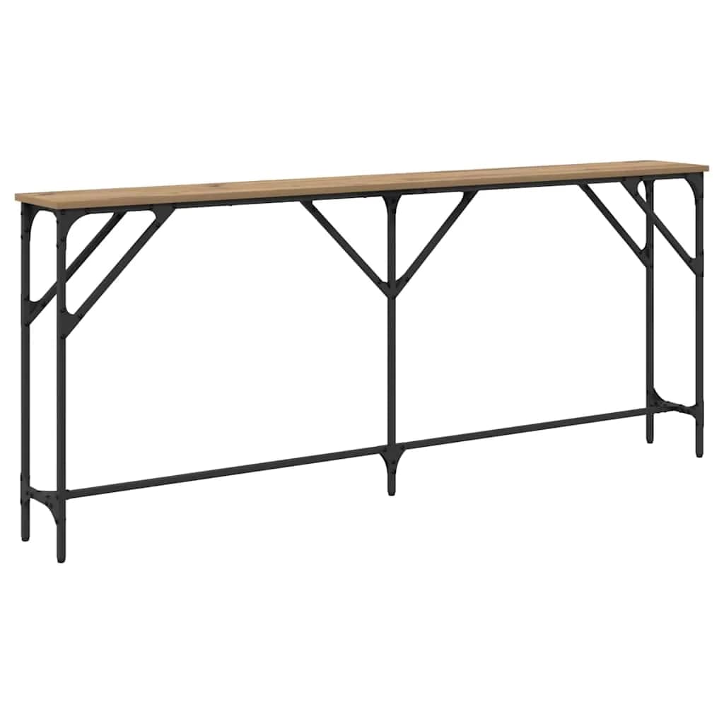 Konzolna miza artisan hrast 180 x 23 x 75 cm - slika 7