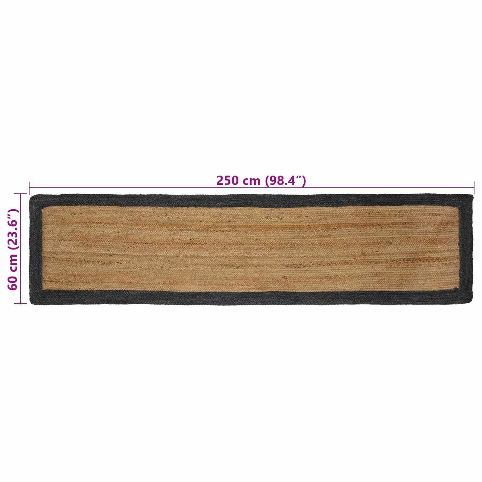 Preproge za površine Temno siva 60 x 250 cm Juta - slika 8