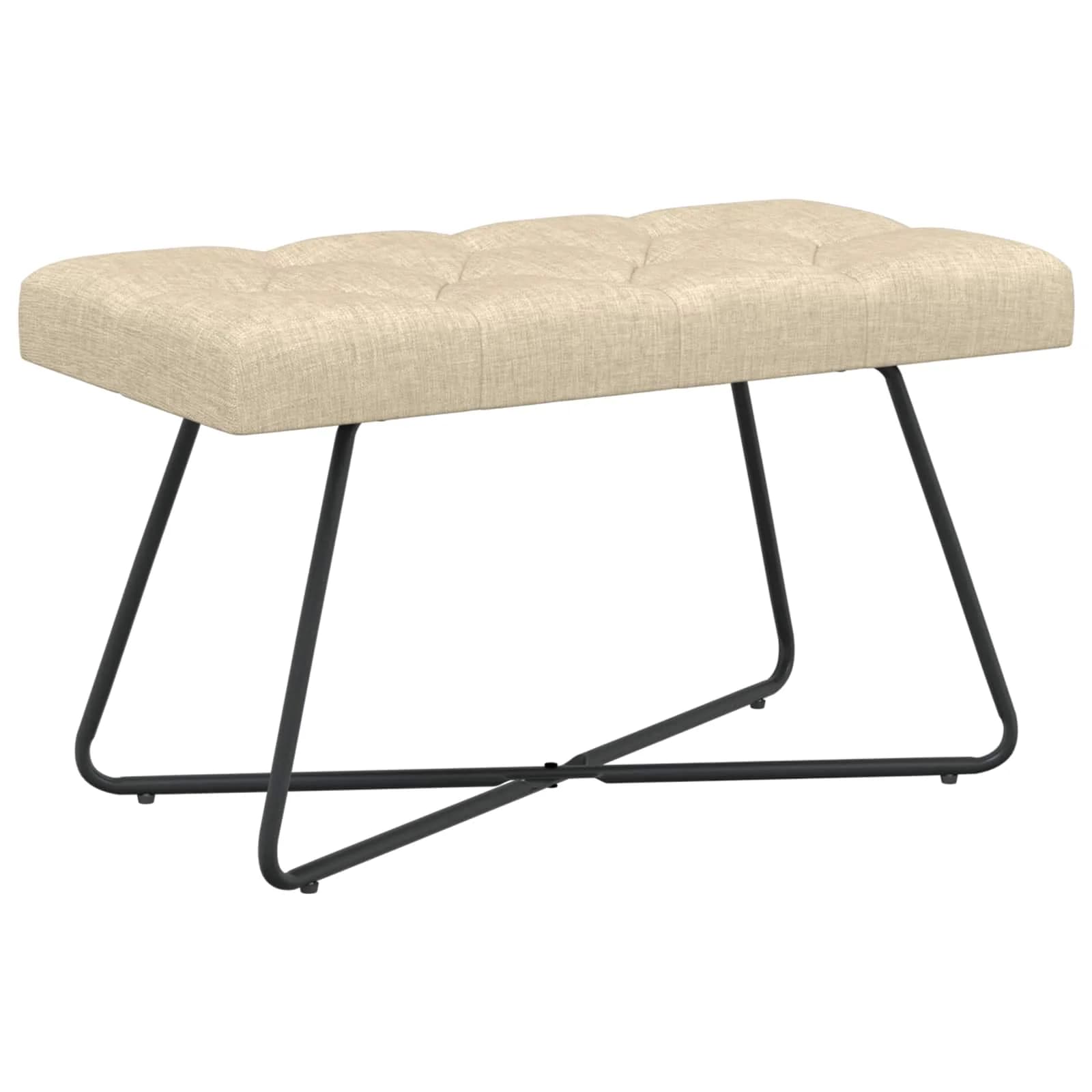 Klop s gumbnim oblazinjenjem Krem 80 x 40 x 46 cm Blago - slika 2