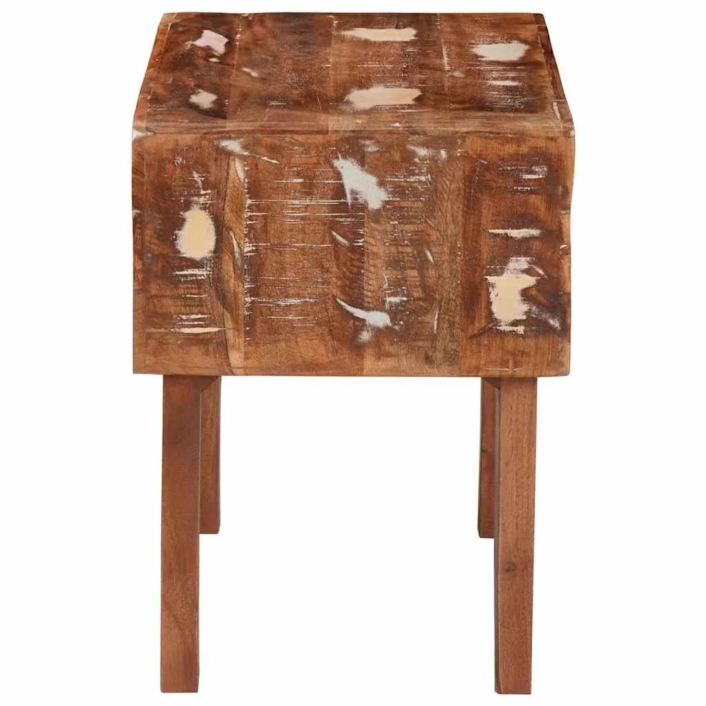 Stranska miza Rjava 40 x 32 x 46 cm Trdna obnovljena les - slika 5