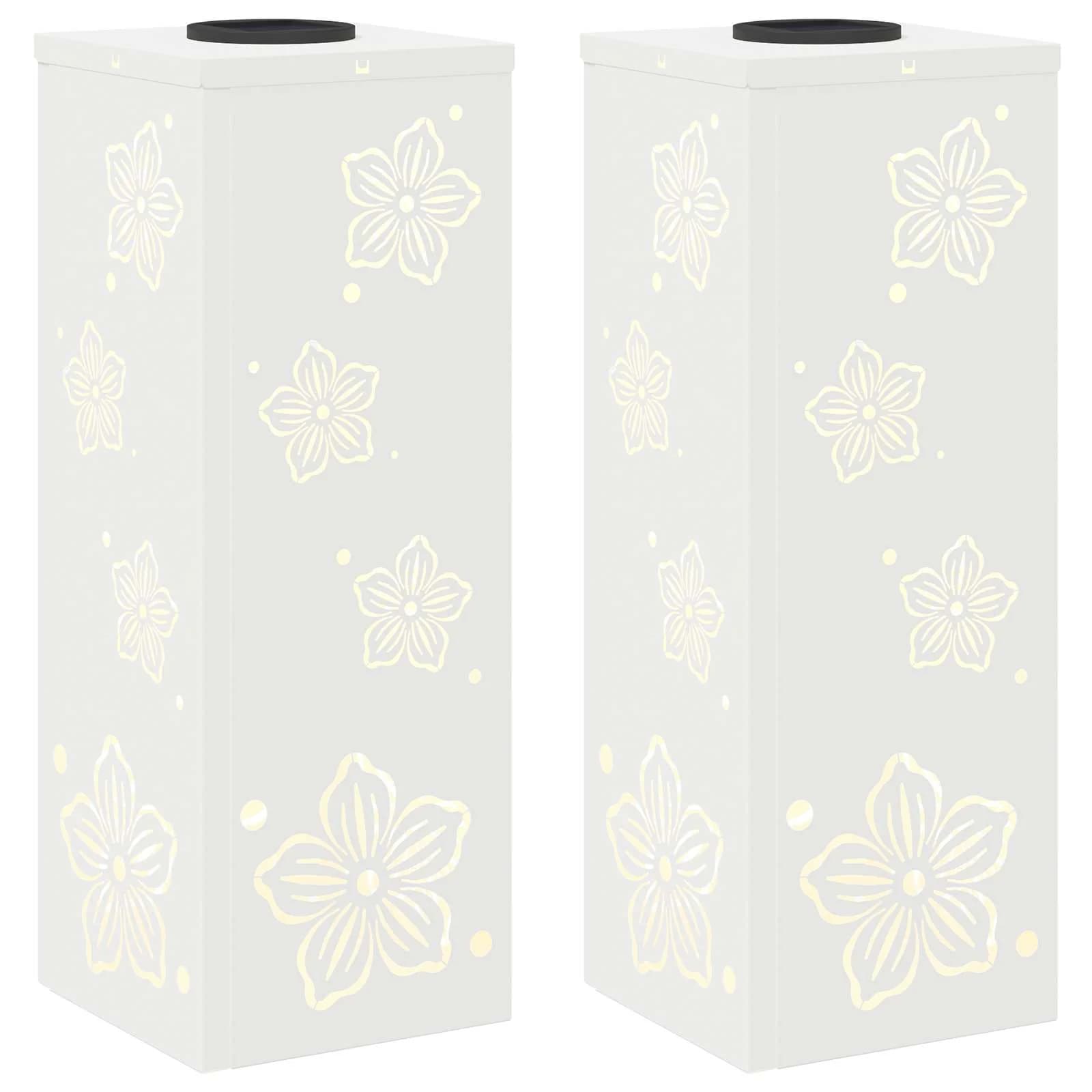 Solarno LED svetilo za pot 2 kos Toplo bela 18 x 18 x 50 cm - slika 2