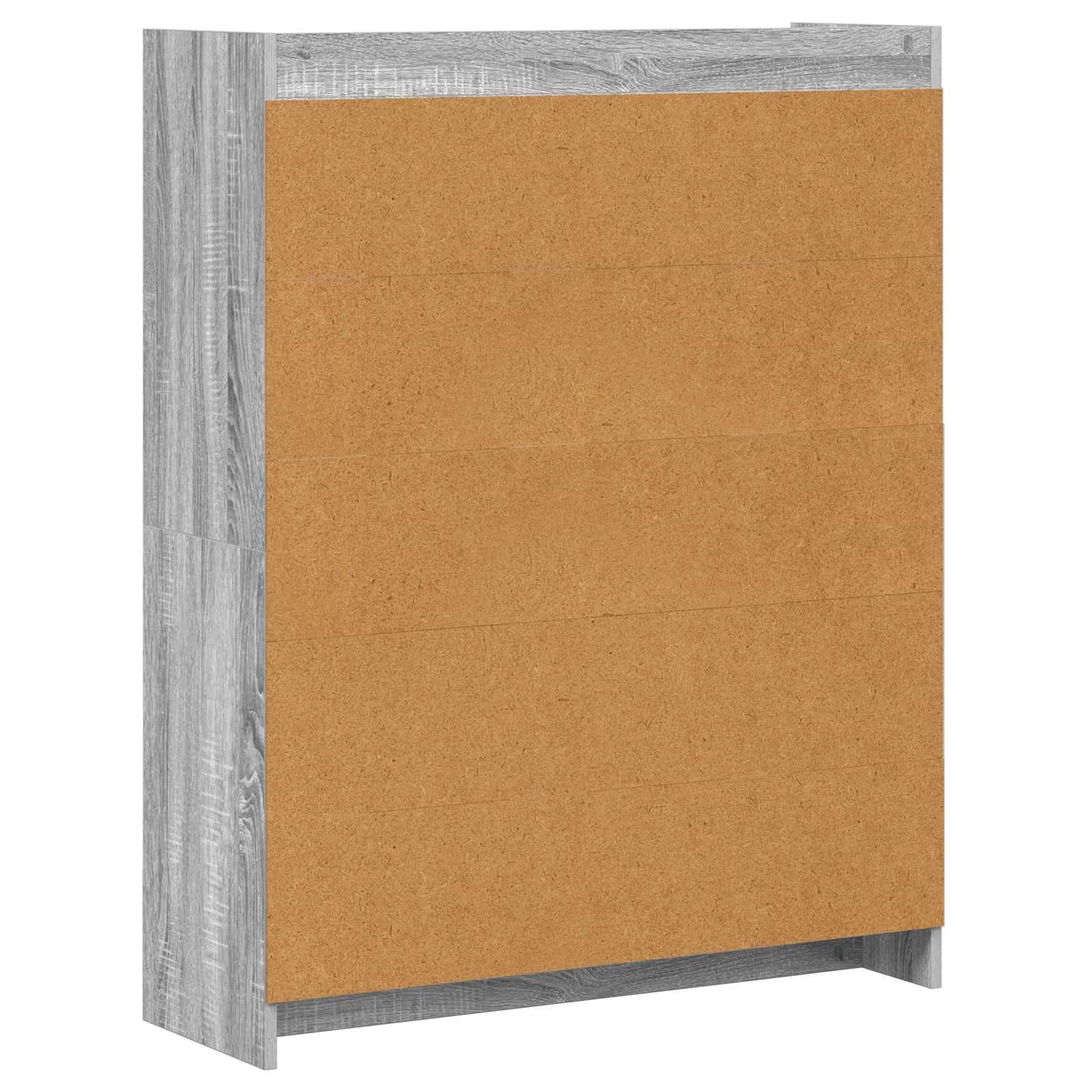 Knjižna omara Siva Sonoma 87,5 x 30 x 111 cm Inženirski les - slika 6