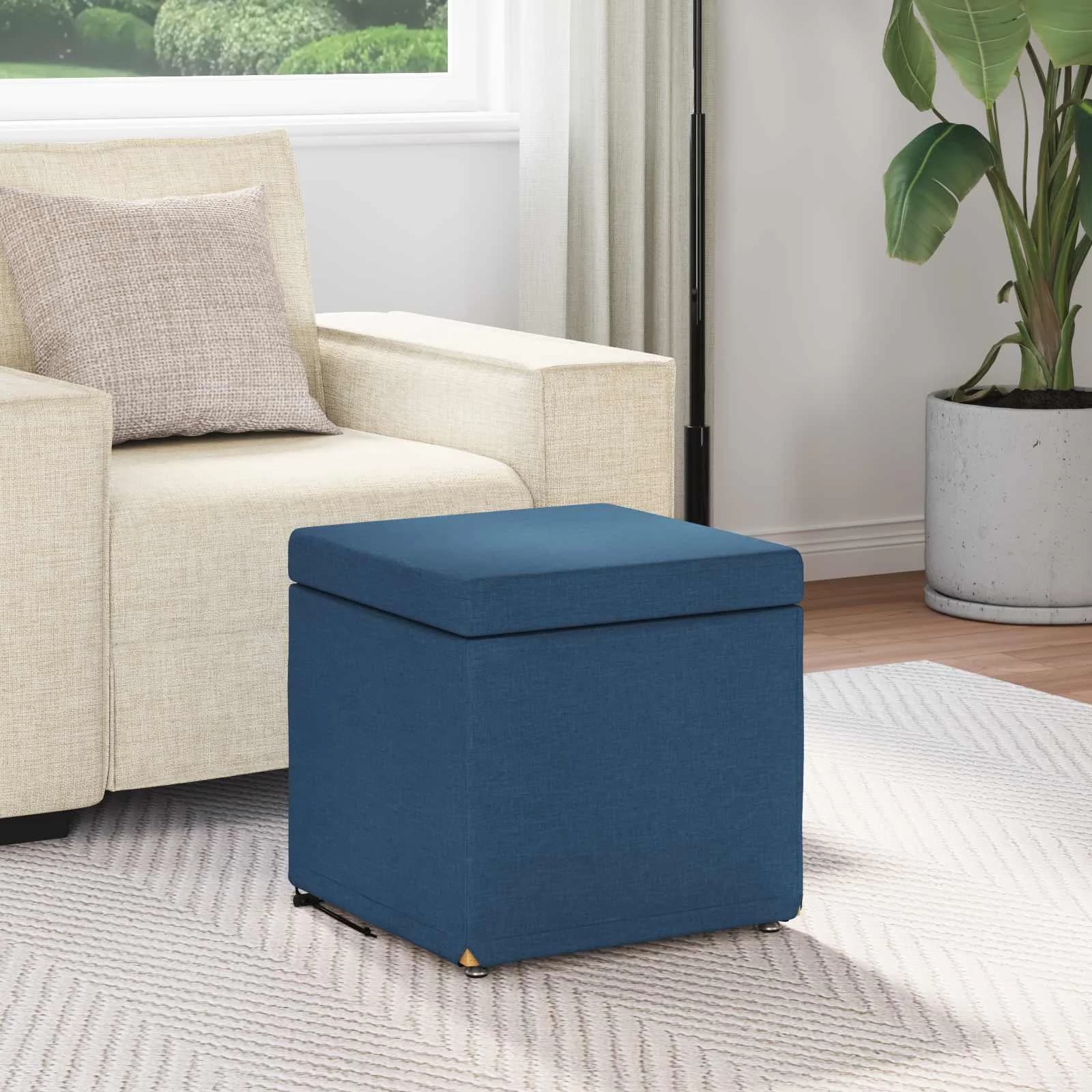 Stolica Modra 41 x 41 x 40 cm Tkanina in obdelano les - slika 3
