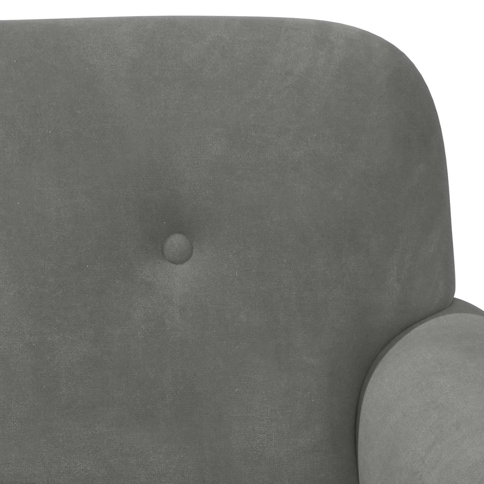 Dvojnica s gumbi Temno siva 120 x 66 x 78 cm Žamet - slika 7
