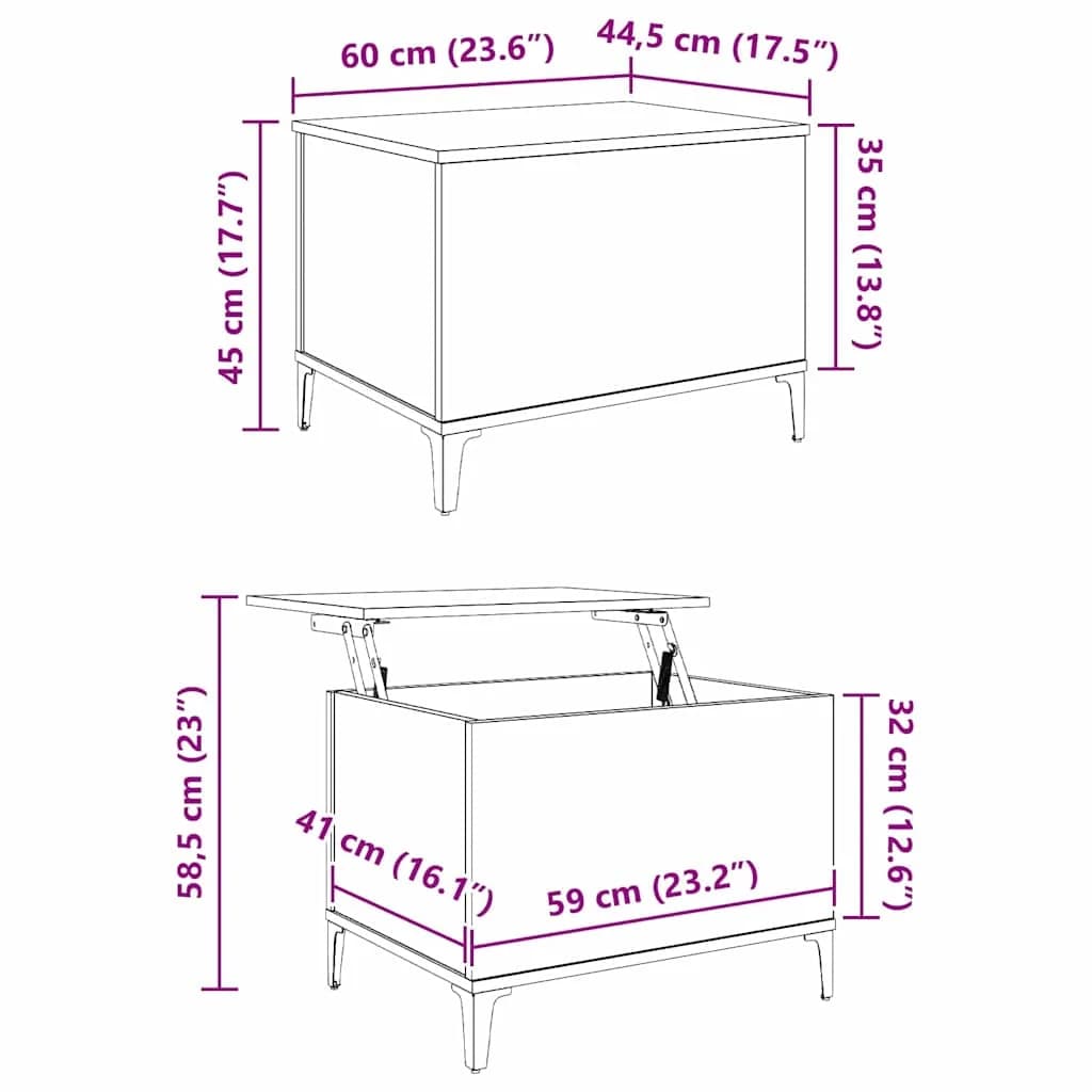 Klubska miza Star les 60 x 44,5 x 45 cm Inženirski les - slika 12
