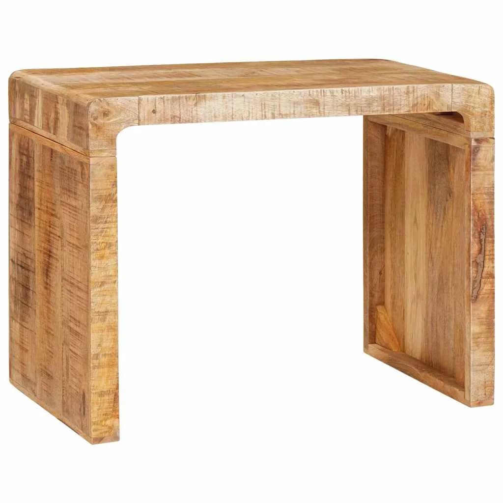 Stranska miza Rjava 60 x 35 x 46 cm Masiven les manga - slika 3