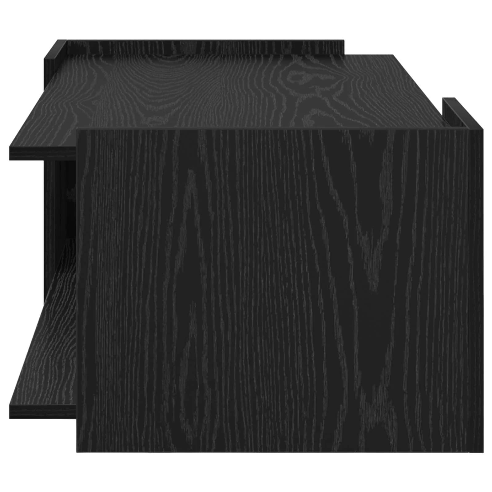 Klubska miza Črni hrast 90 x 50 x 33 cm Inženirski les - slika 6