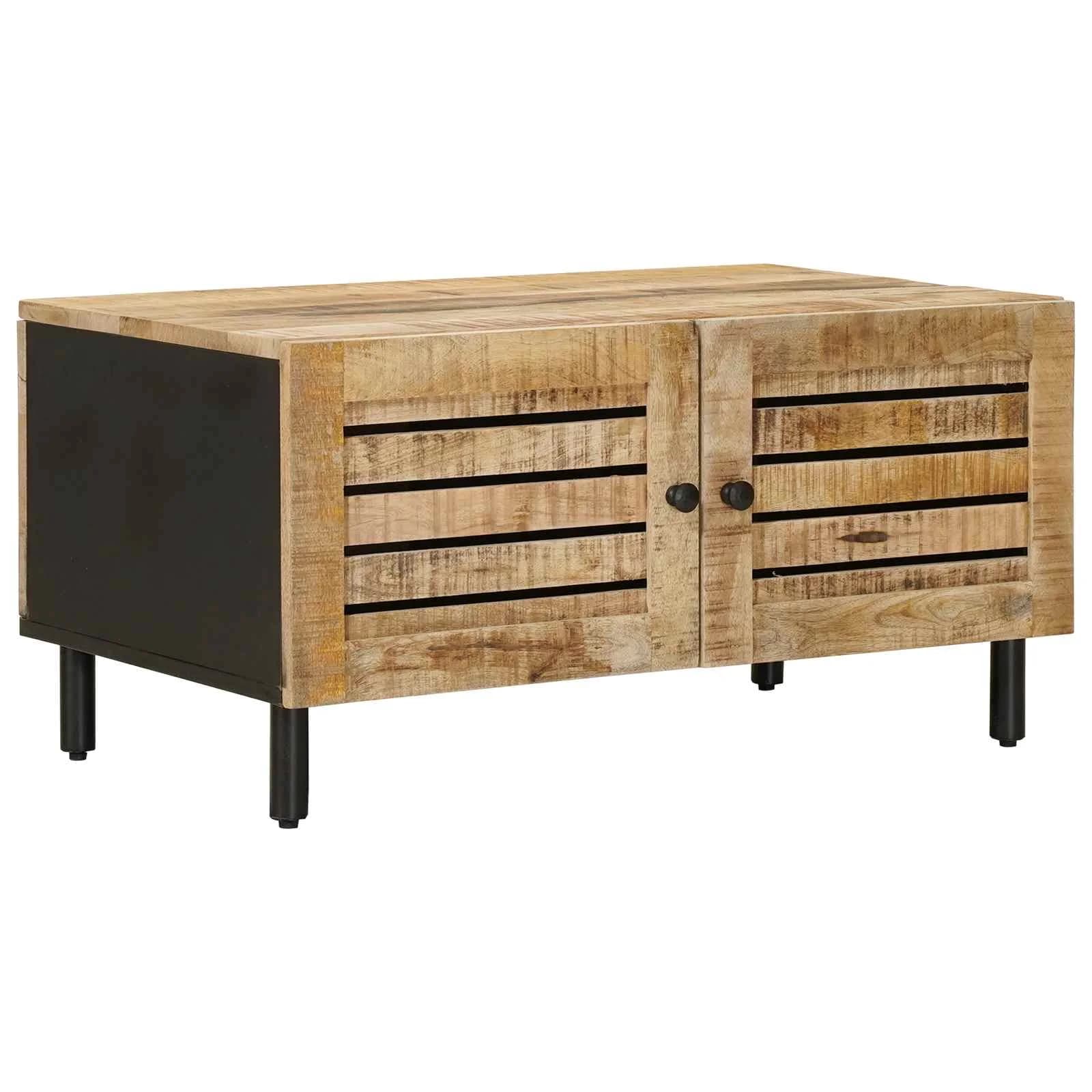 Klubska miza Naravna 80 x 50 x 40 cm Masiven les manga - slika 2