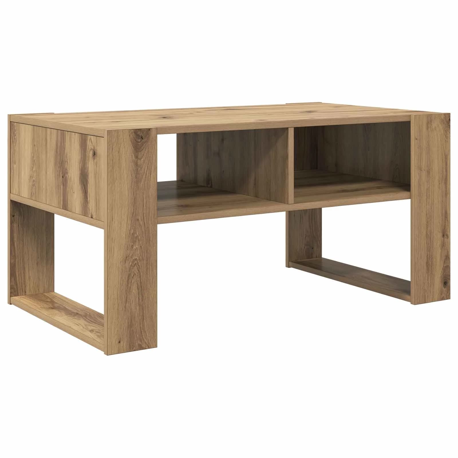 Klubska miza Umetni hrast 92 x 53 x 45 cm Inženirski les - slika 2
