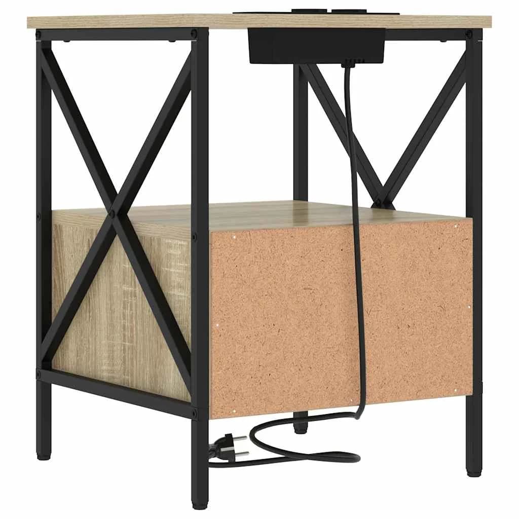 Nočna omarica Sonoma hrast 41,5 x 40,5 x 55 cm Inženirski les - slika 8