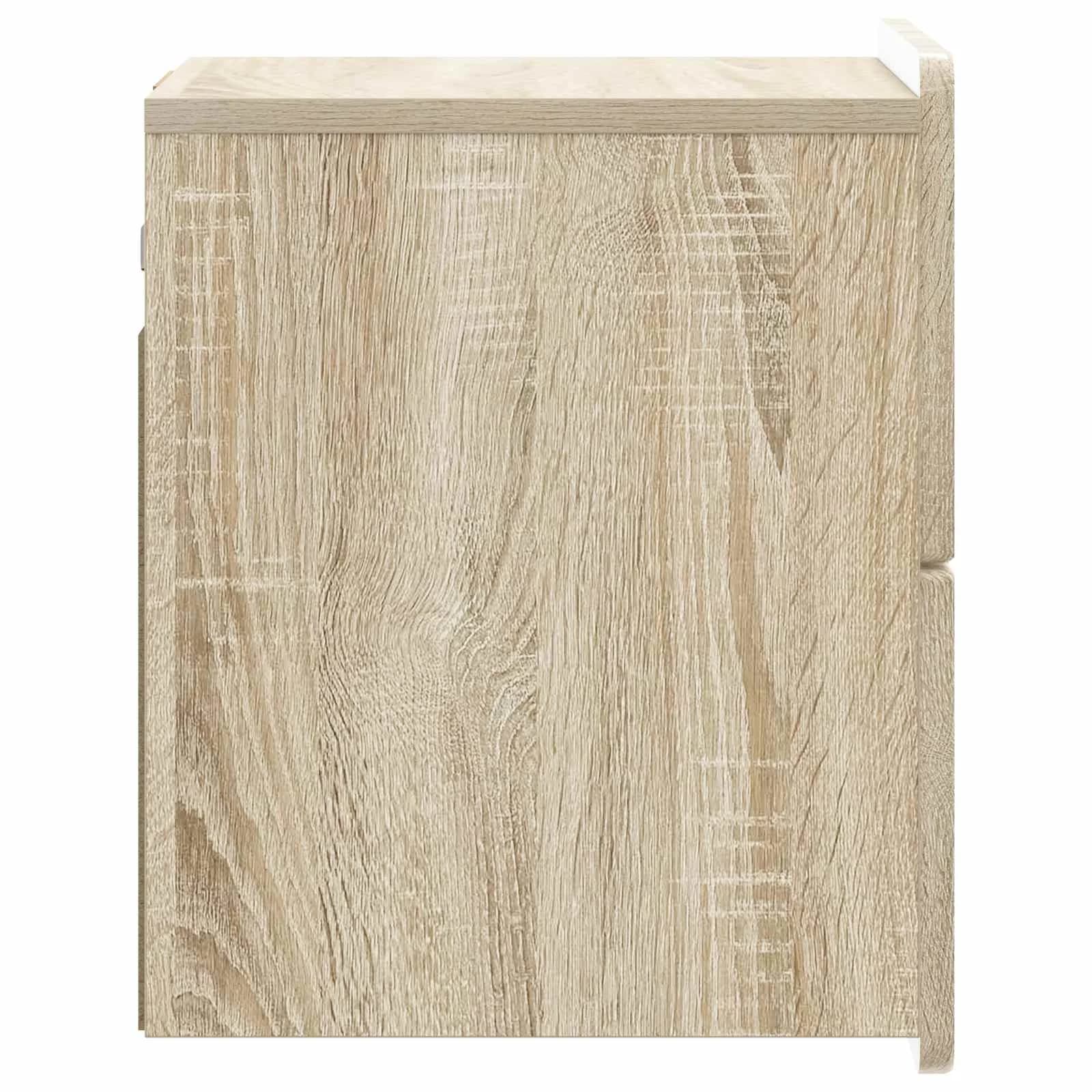 Stenski nočni omarici 2 kos Sonoma hrast 33 x 34,5 x 43 cm - slika 8