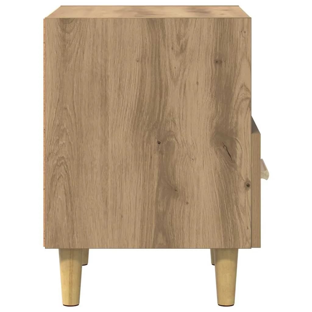 Nočna omarica 2 kos Umetni hrast 40 x 35 x 47 cm Inženirski les - slika 8