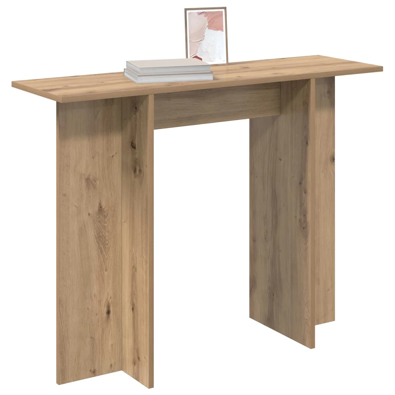 Konzolna miza Artisan hrast 100 x 30 x 75 cm Inženirski les - slika 3