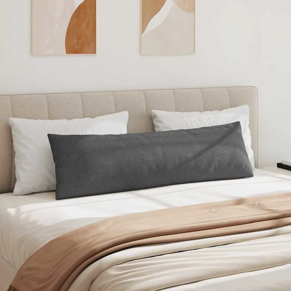 Blazine za kavč 2 pcs Temno siva 145 x 40 cm Žametna tkanina - slika 4