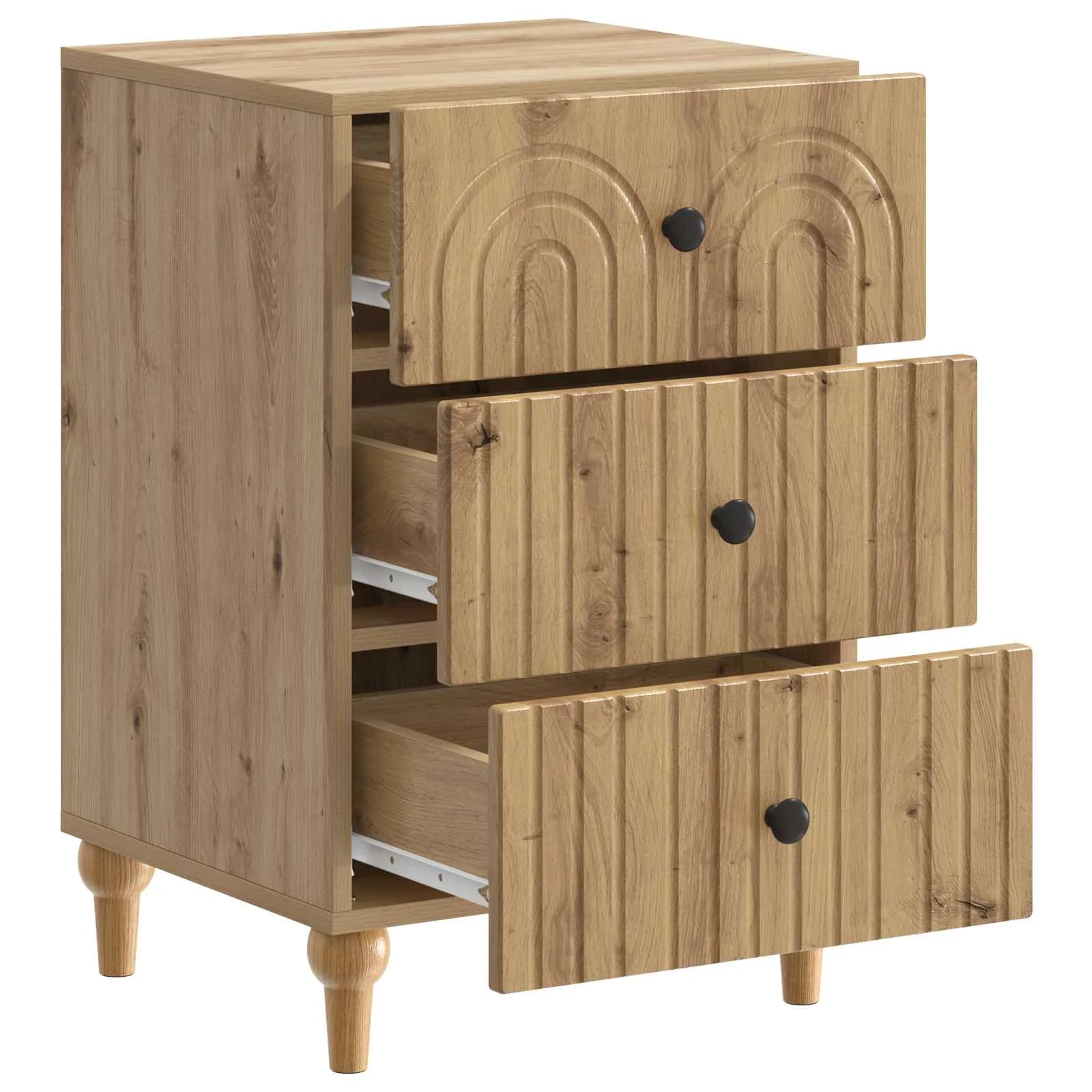 Nočna omarica Artisan hrast 43x 41 x 66,5 cm Inženirski les - slika 4