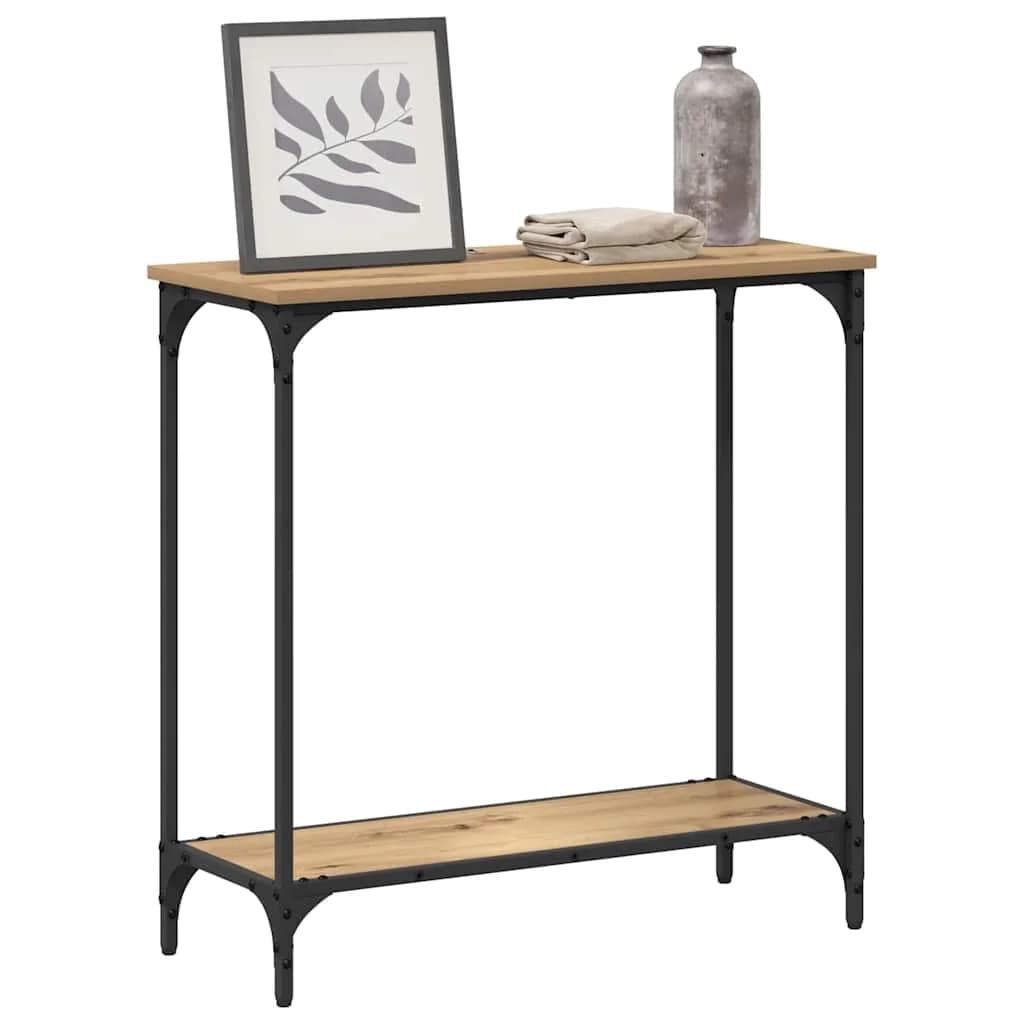 Konzolna miza artisan hrast 75 x 30.5 x 75 cm Inženirski les - slika 3