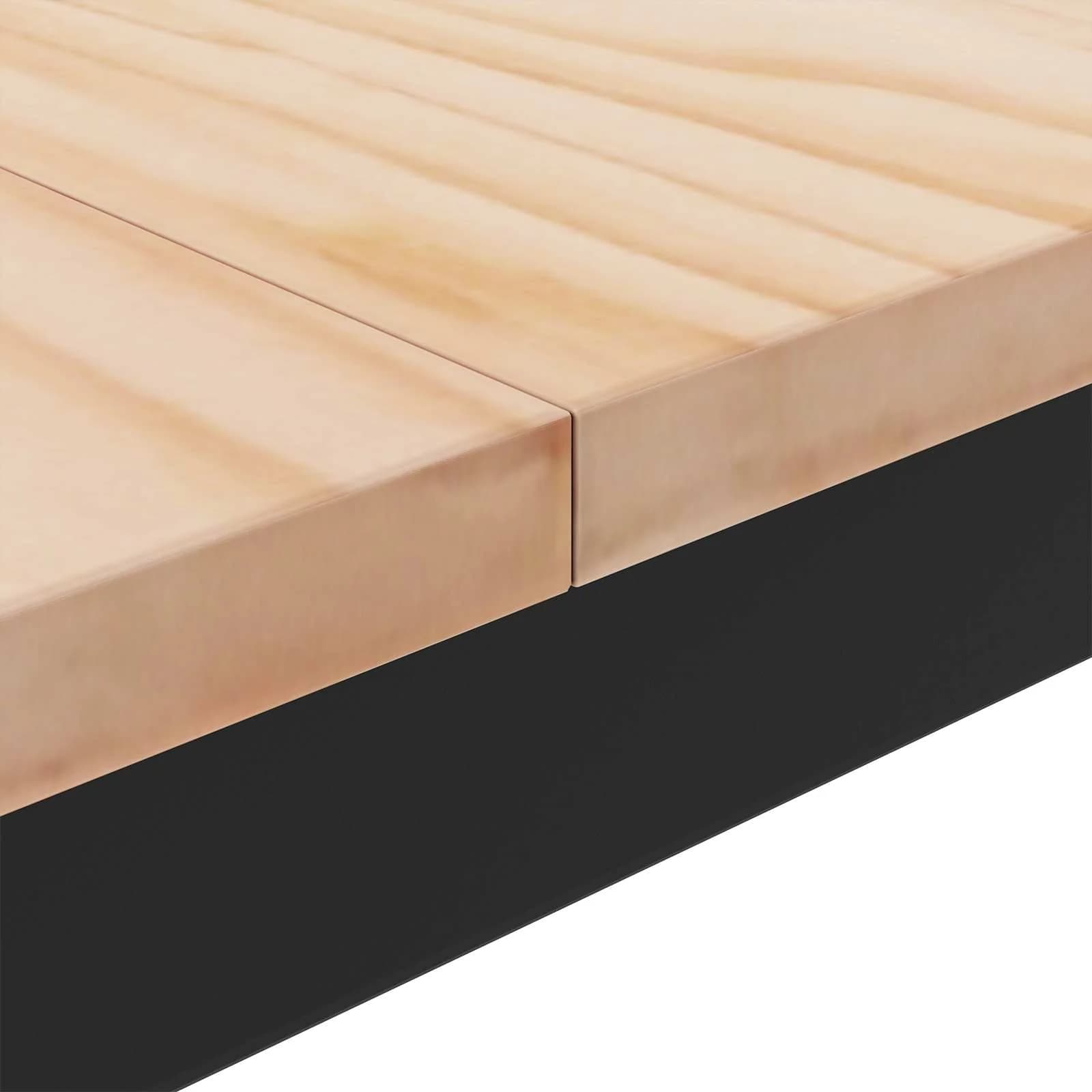 Klubska miza Naravna 100 x 100 x 45 cm Masivno borovo les - slika 8