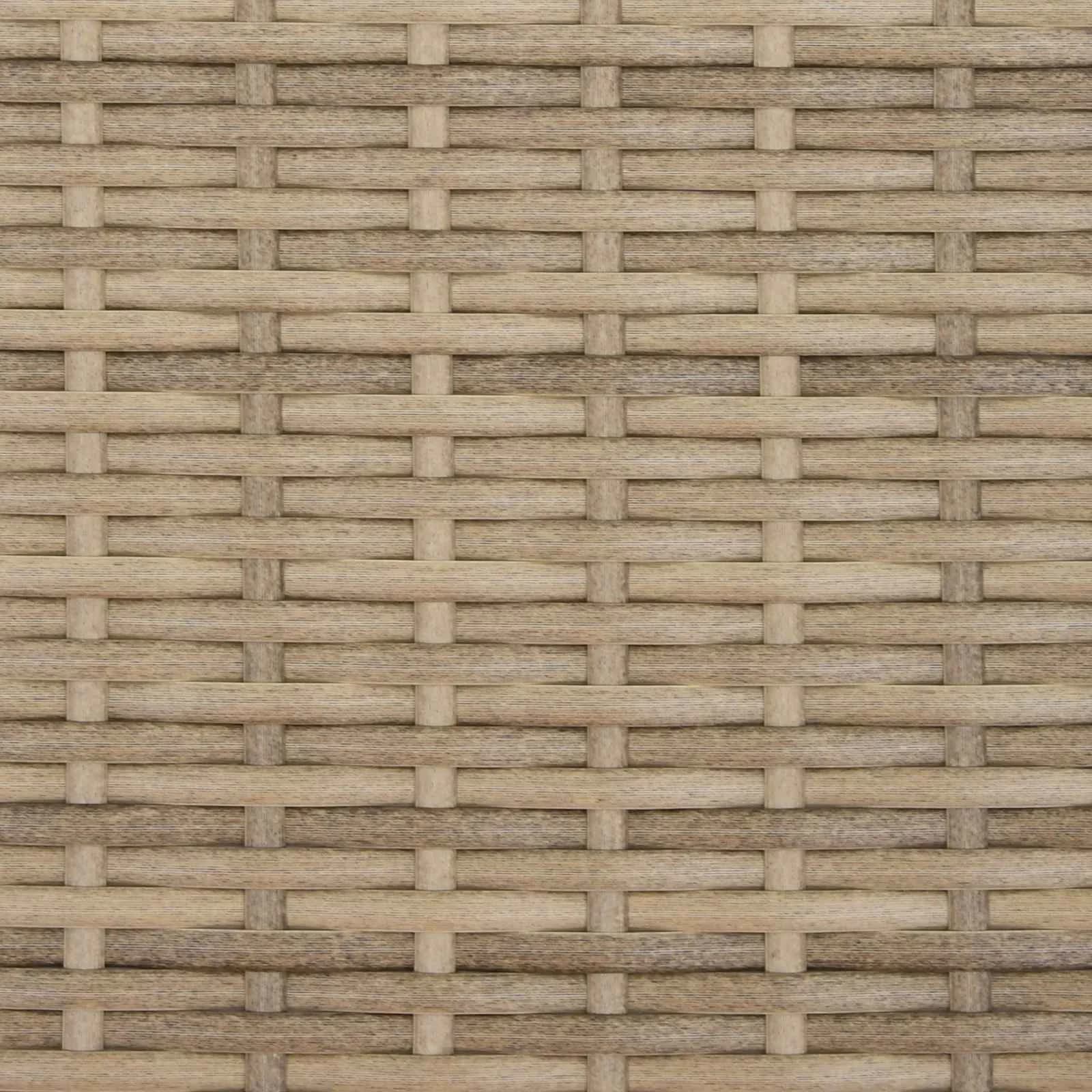 Zložljiva klop s tabelo Bež in smetanasto bela poli ratan - slika 10