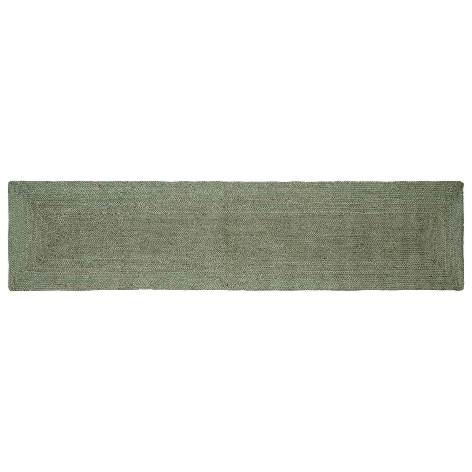 Preproge za površine Pravokotna Olivno zelena 60 x 200 cm Juta