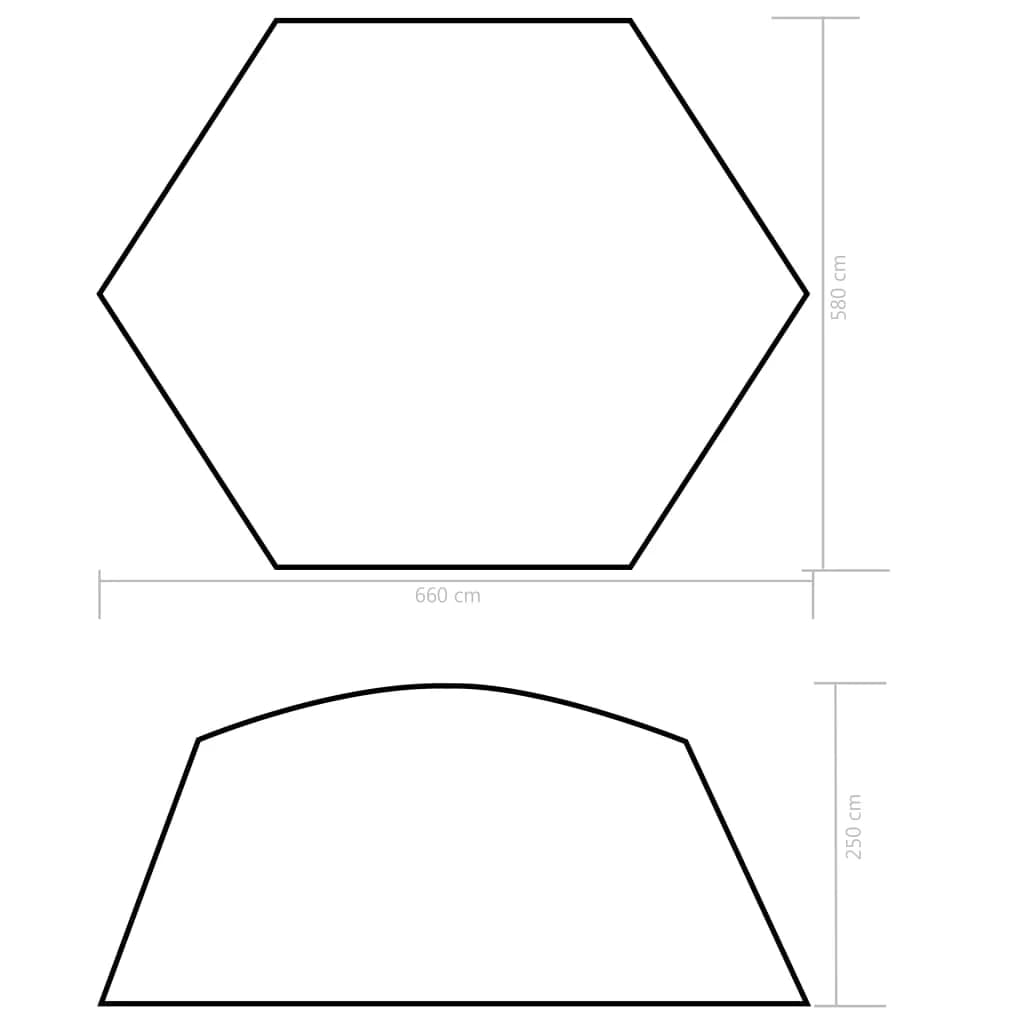 Šotor za bazen iz blaga 660x580x250 cm moder - slika 7