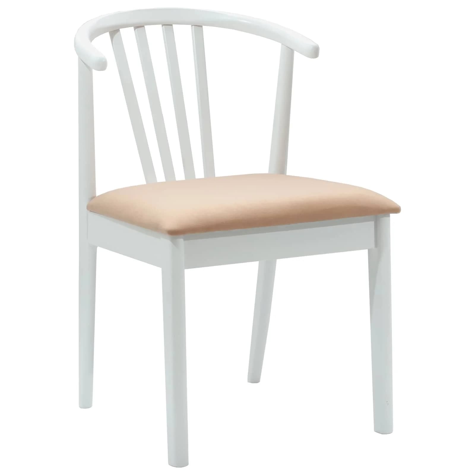 Jedilni stol 2 kos Trda guma Bela in rjava 51 x 61 x 80,5 cm - slika 4