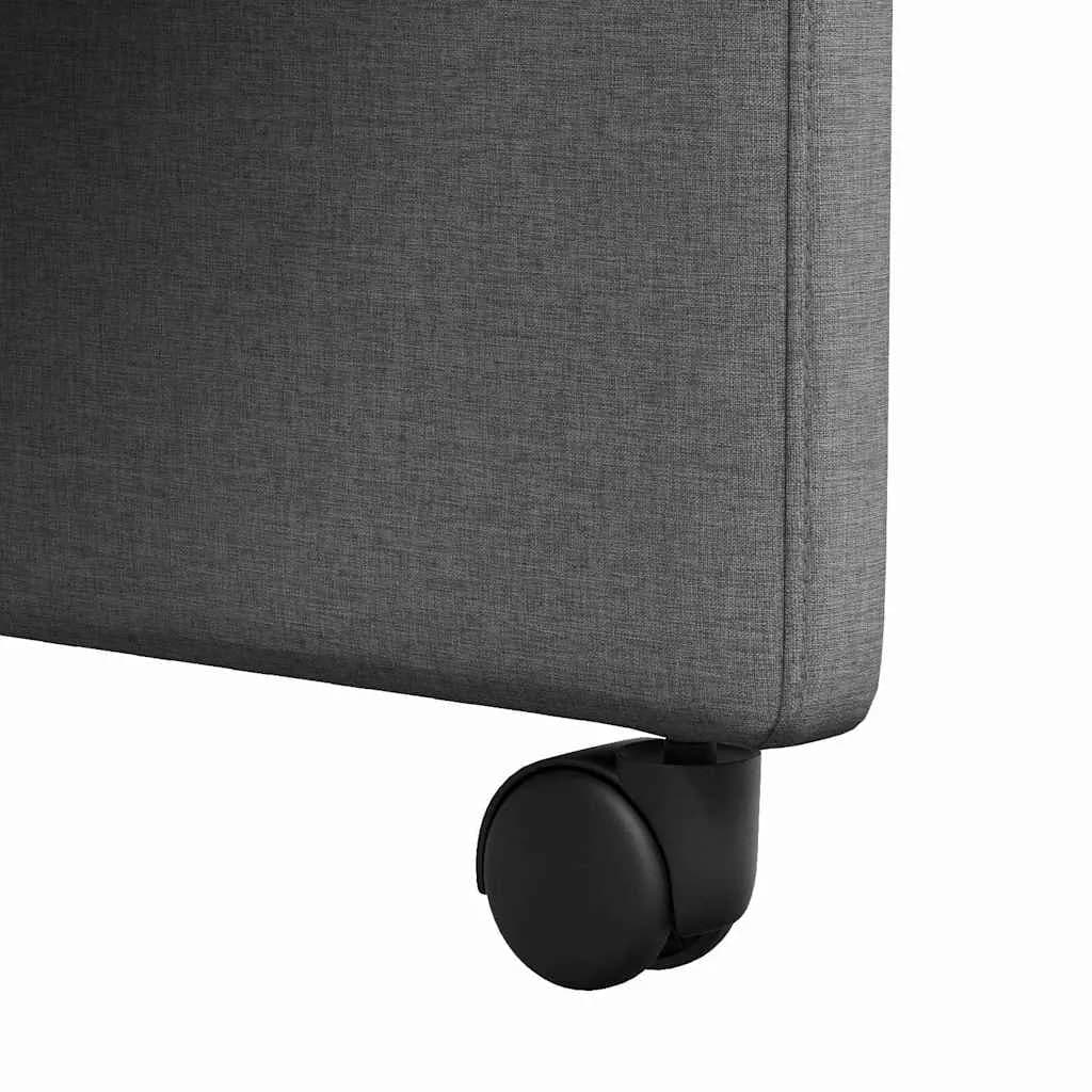 Jedilni stoli s kolesi 2 kos blago Temno siva 57 x 67 x 95 cm - slika 9
