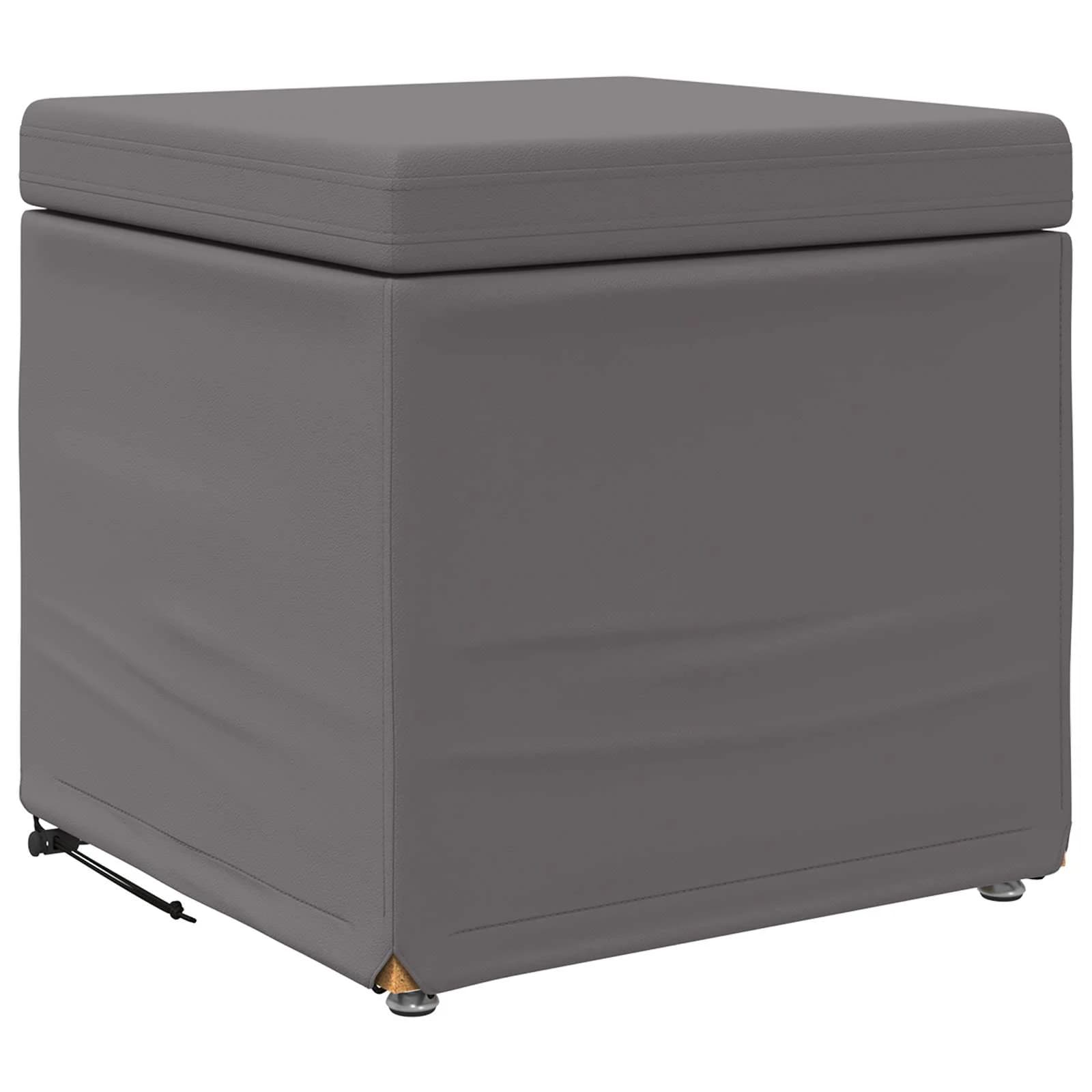 Stolica Siva 41 x 41 x 40 cm Umetno Usnje in Umetno Leseno - slika 2