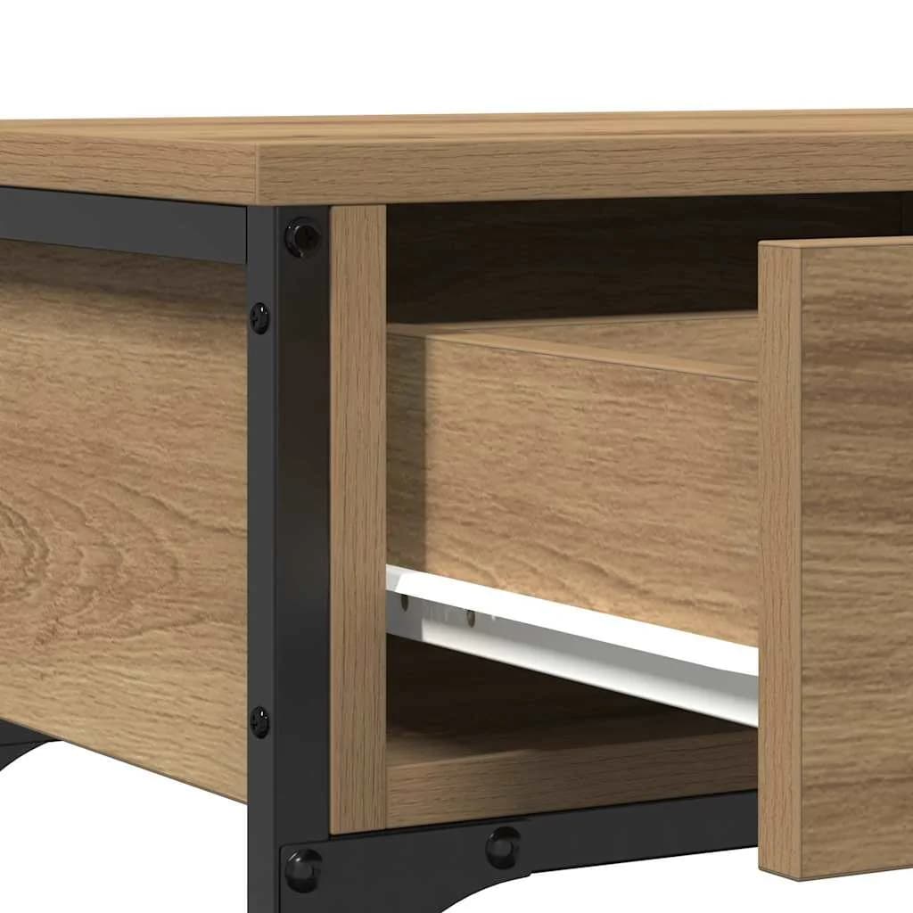 Konzolna miza Umetni hrast 72,5 x 25 x 75 cm Konstruiran les - slika 10