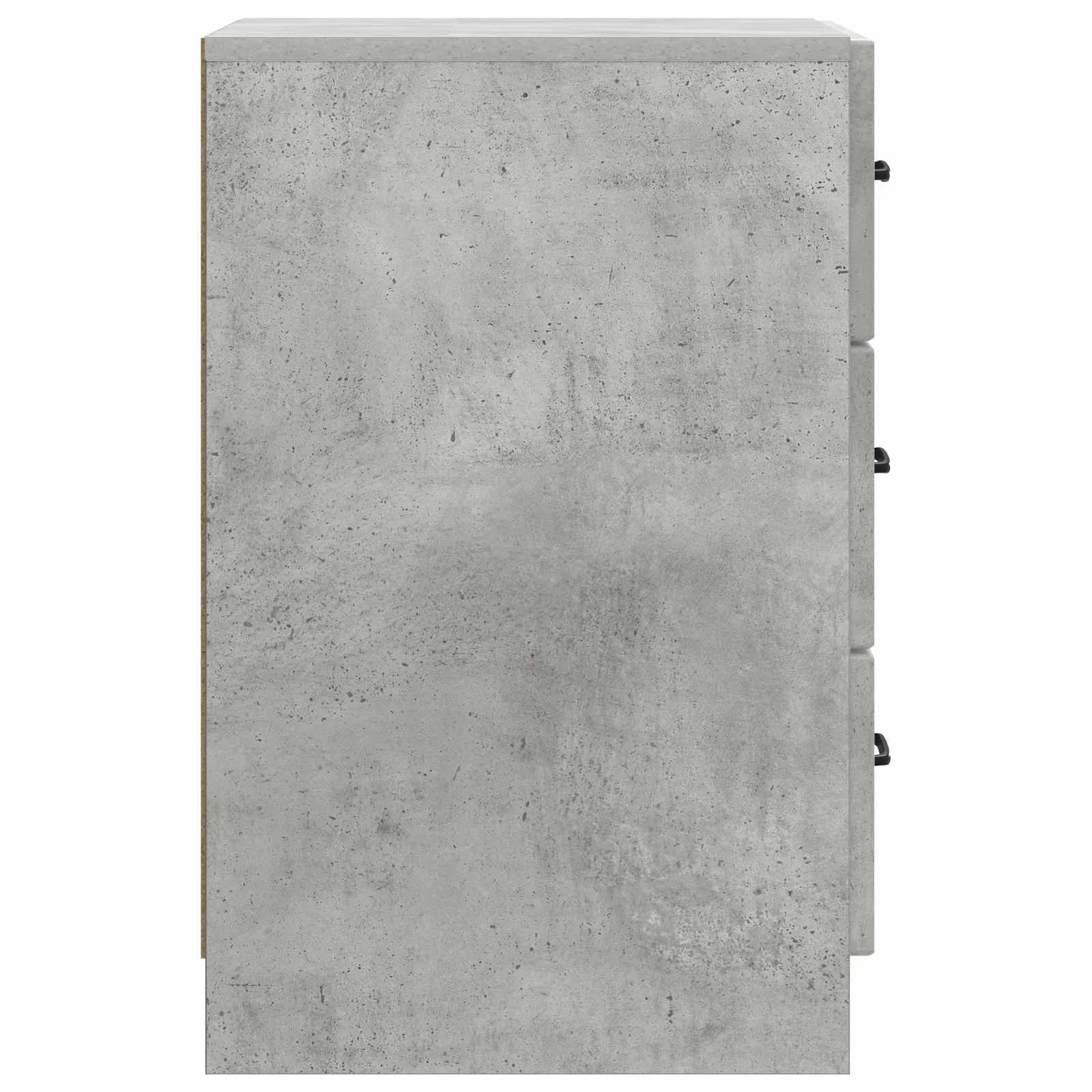 Nočna omarica Betonsko siva 43 x 41 x 63,5 cm Inženirski les - slika 6