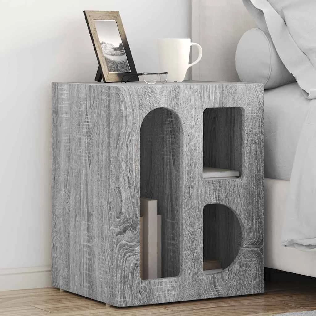 Nočna omarica ELST 2 kos Siva Sonoma 40 x 35 x 50 cm