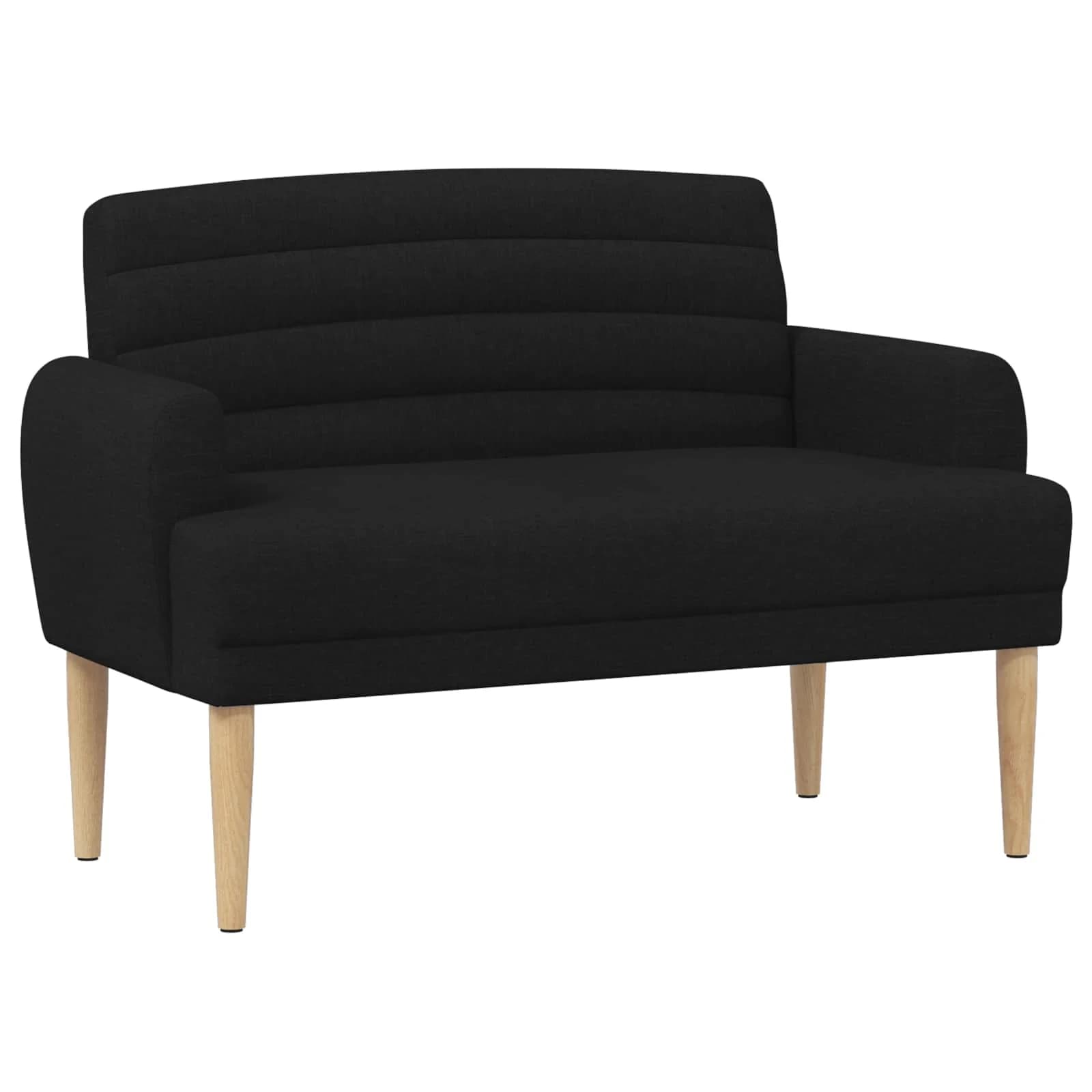 Dvojnica s gumbi Črna 116 x 67 x 80 cm Blago - slika 2