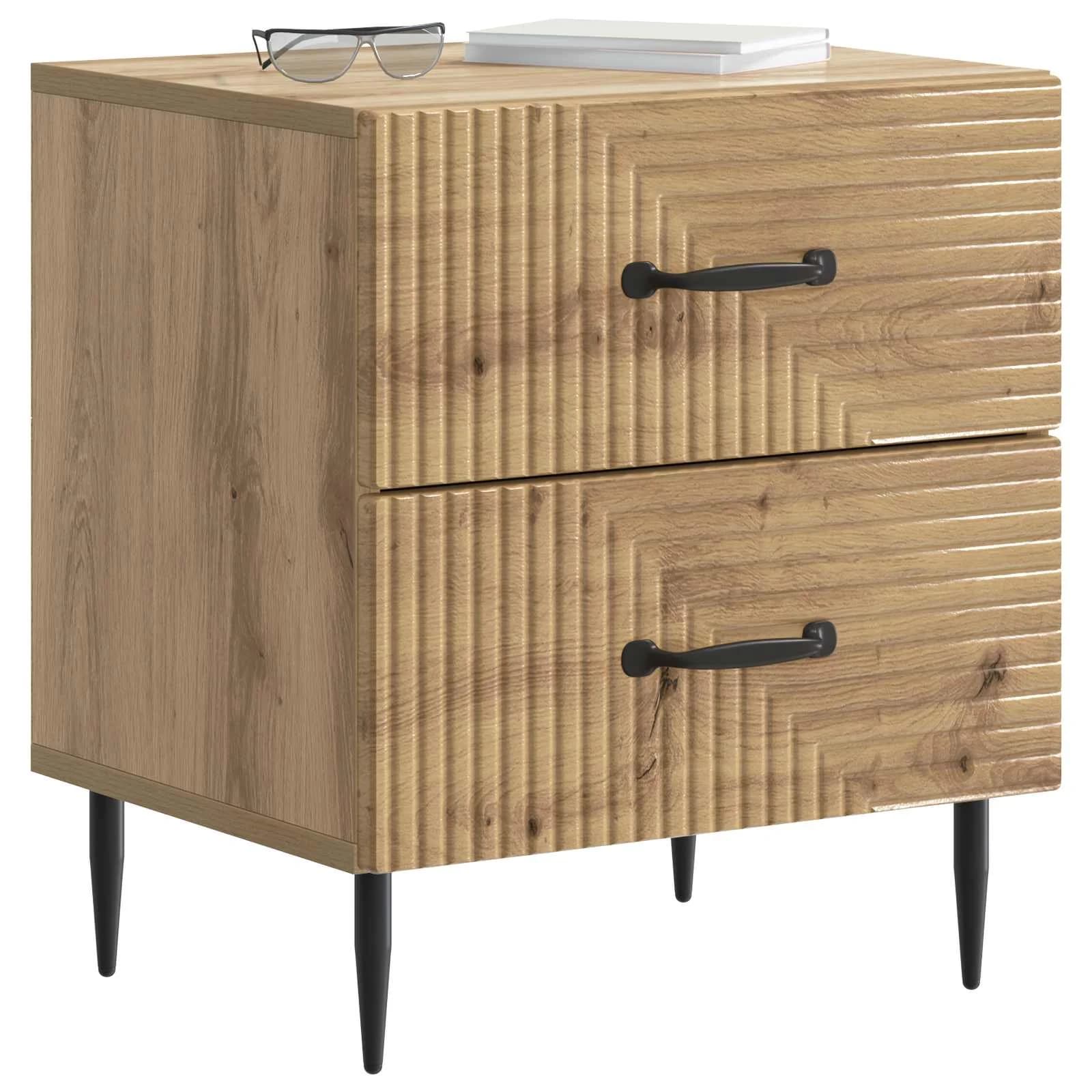 Nočna omarica Artisan hrast 43 x 34,5 x 47,5 cm Inženirski les - slika 3