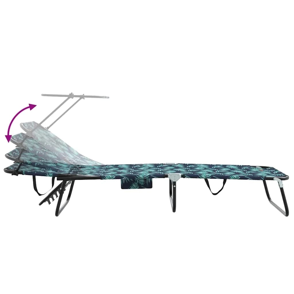 Zložljiv ležalnik večbarvno 190 x 57 x 81 cm oxford - slika 9