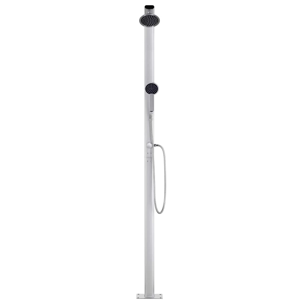 Vrtni tuš z rjavim podstavkom 220 cm aluminij - slika 5