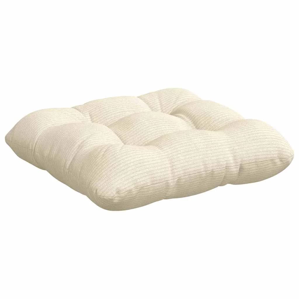 Sedežne blazine 4 kos Žametna tkanina Krem 40 x 40 cm - slika 5