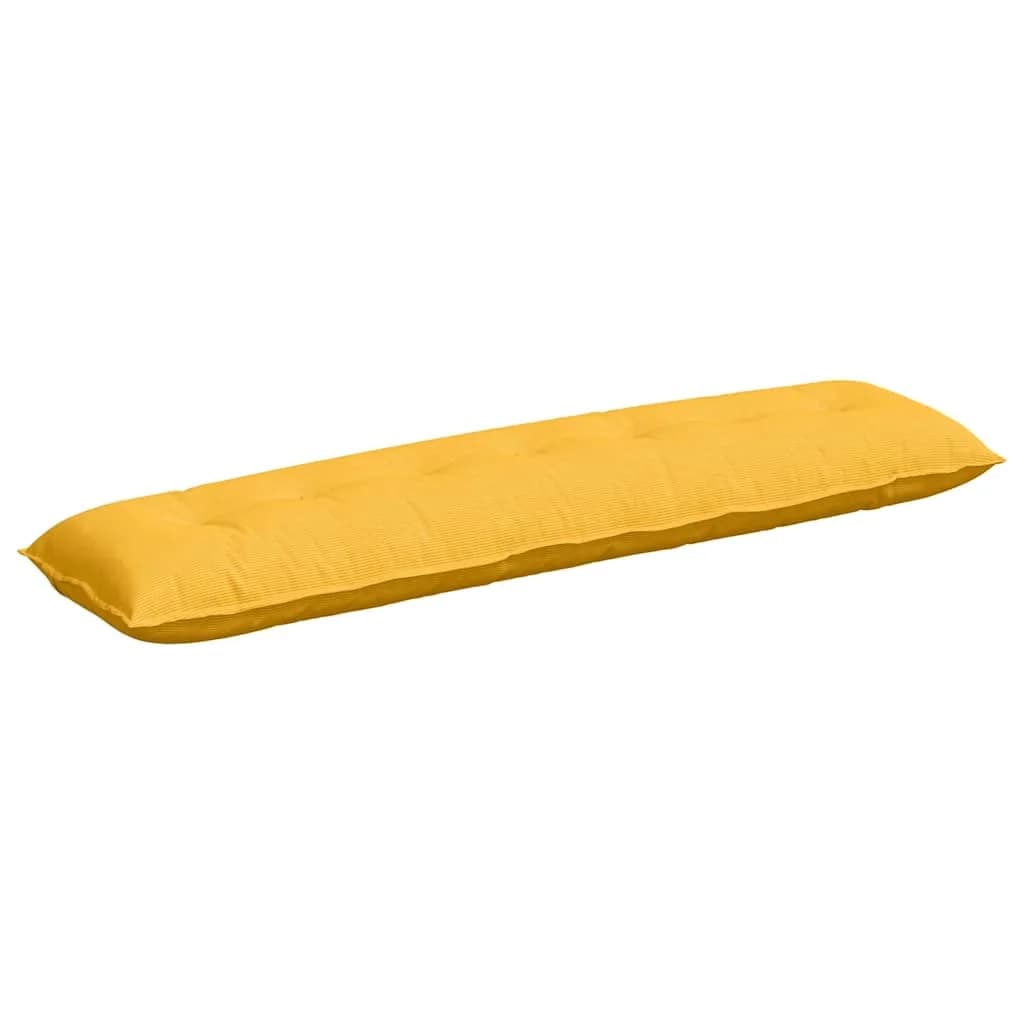 Poglavni vzglavnik Svetlo rumena 200 x 50 cm Žametna tkanina - slika 2