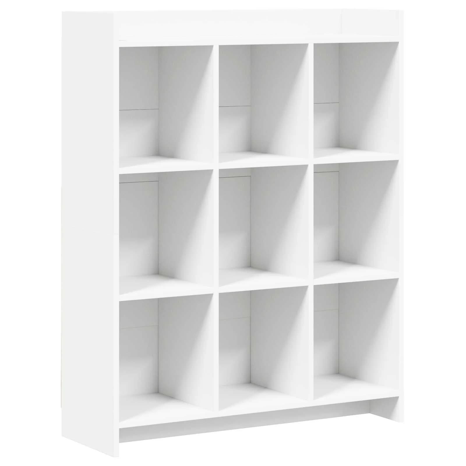 Knjižna omara Bela 87,5 x 30 x 111 cm Inženirski les - slika 2