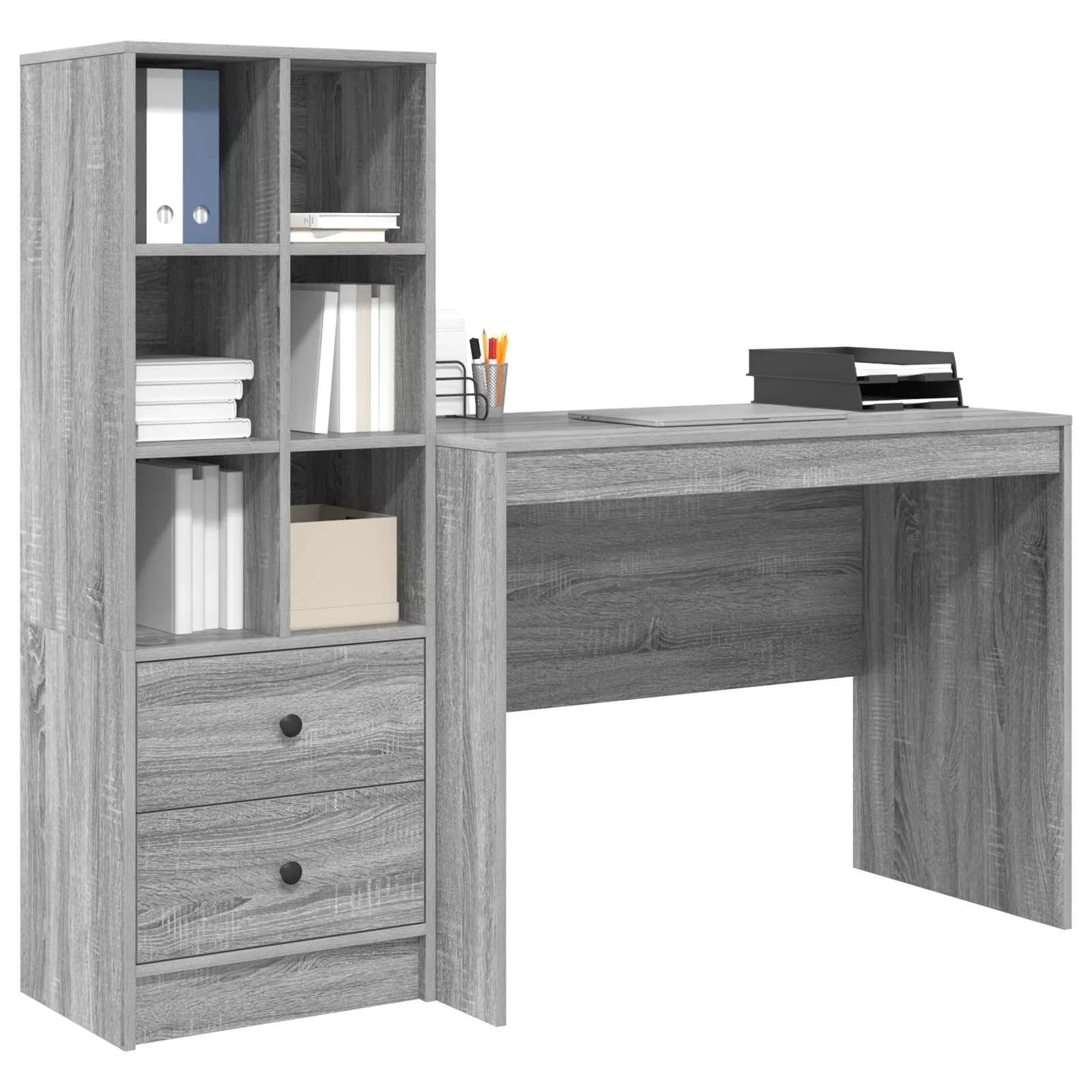 Miza Siva Sonoma 145.5 x 50 x 127 cm 2 kos - slika 3