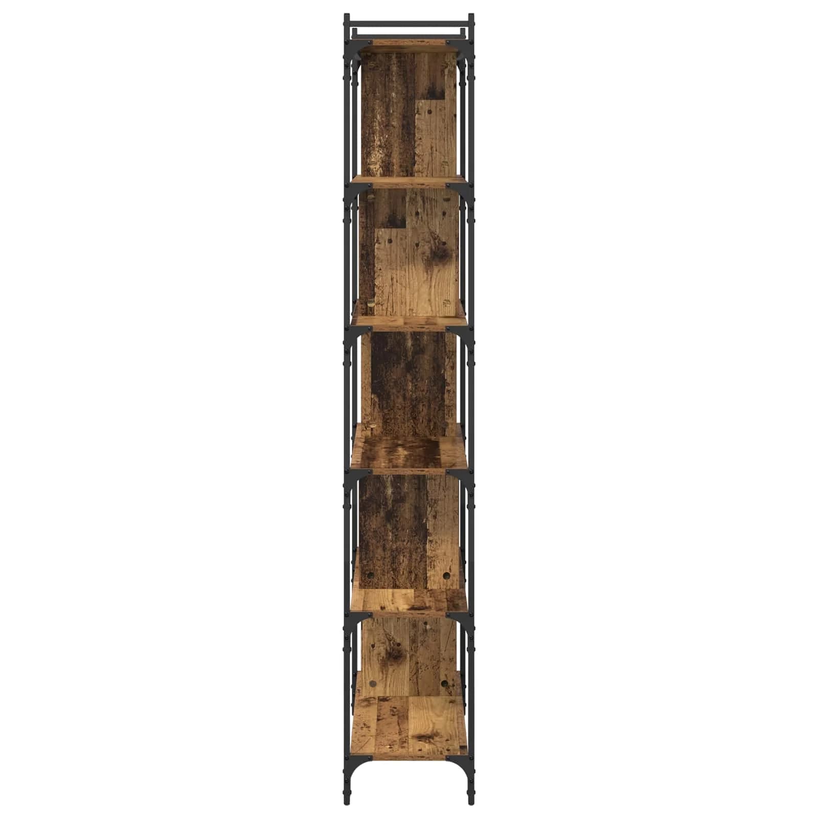Knjižna omara 5 nivojev 76 x 32 x 192 cm Inženirski les - slika 6