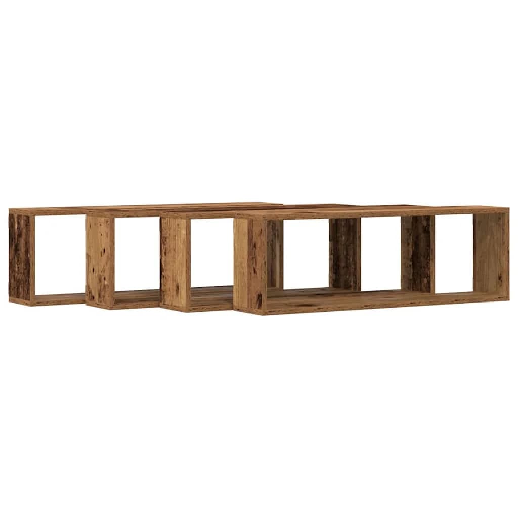 Stenske police Montaža za steno 4 kos Star les 80 x 15 x 26 cm - slika 5