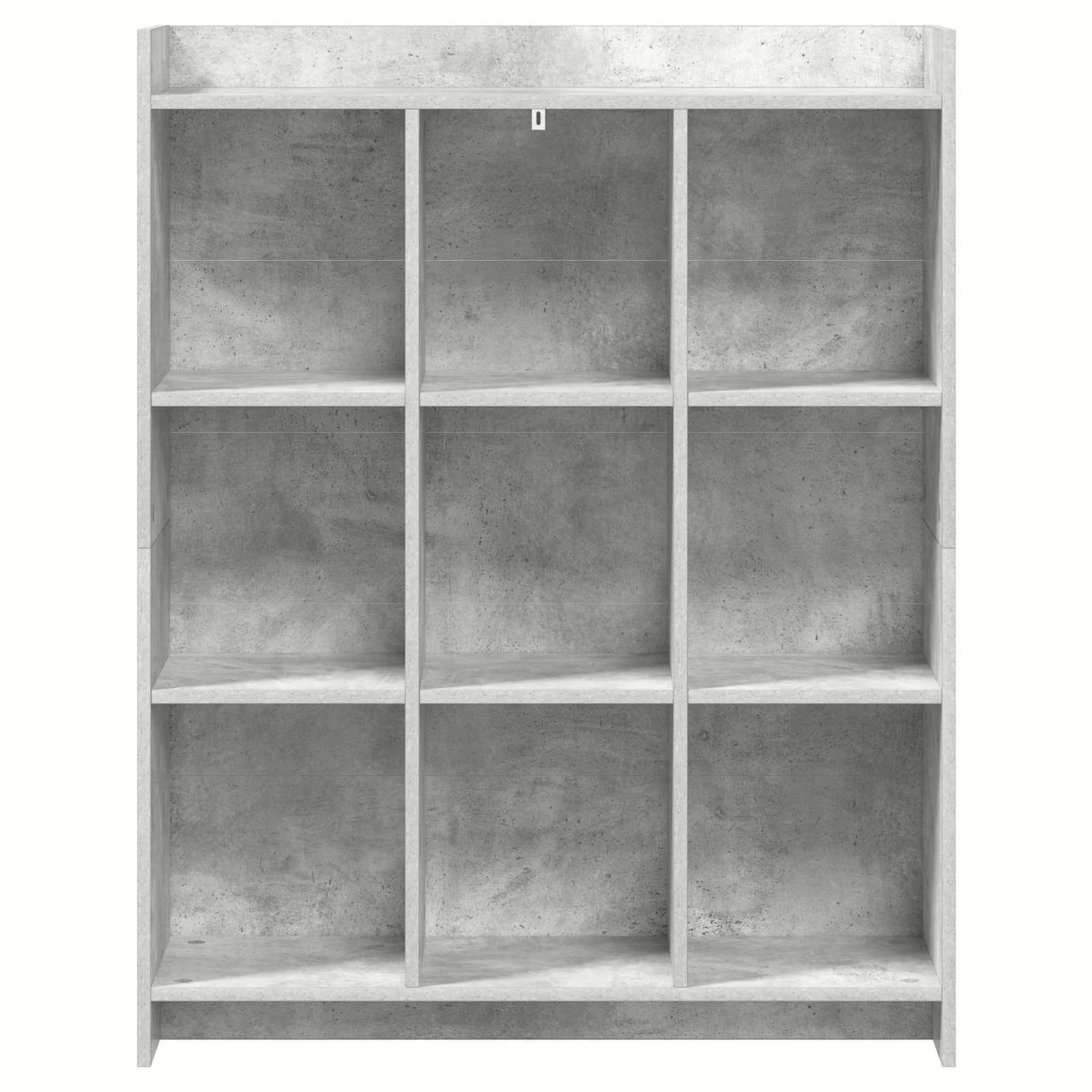 Knjižna omara Betonsko siva 87,5 x 30 x 111 cm Inženirski les - slika 4