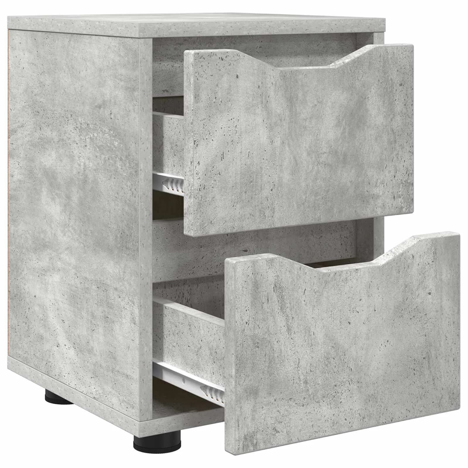 Posteljne mize 2 kos Betonsko siva 30,5 x 30 x 43 cm - slika 5