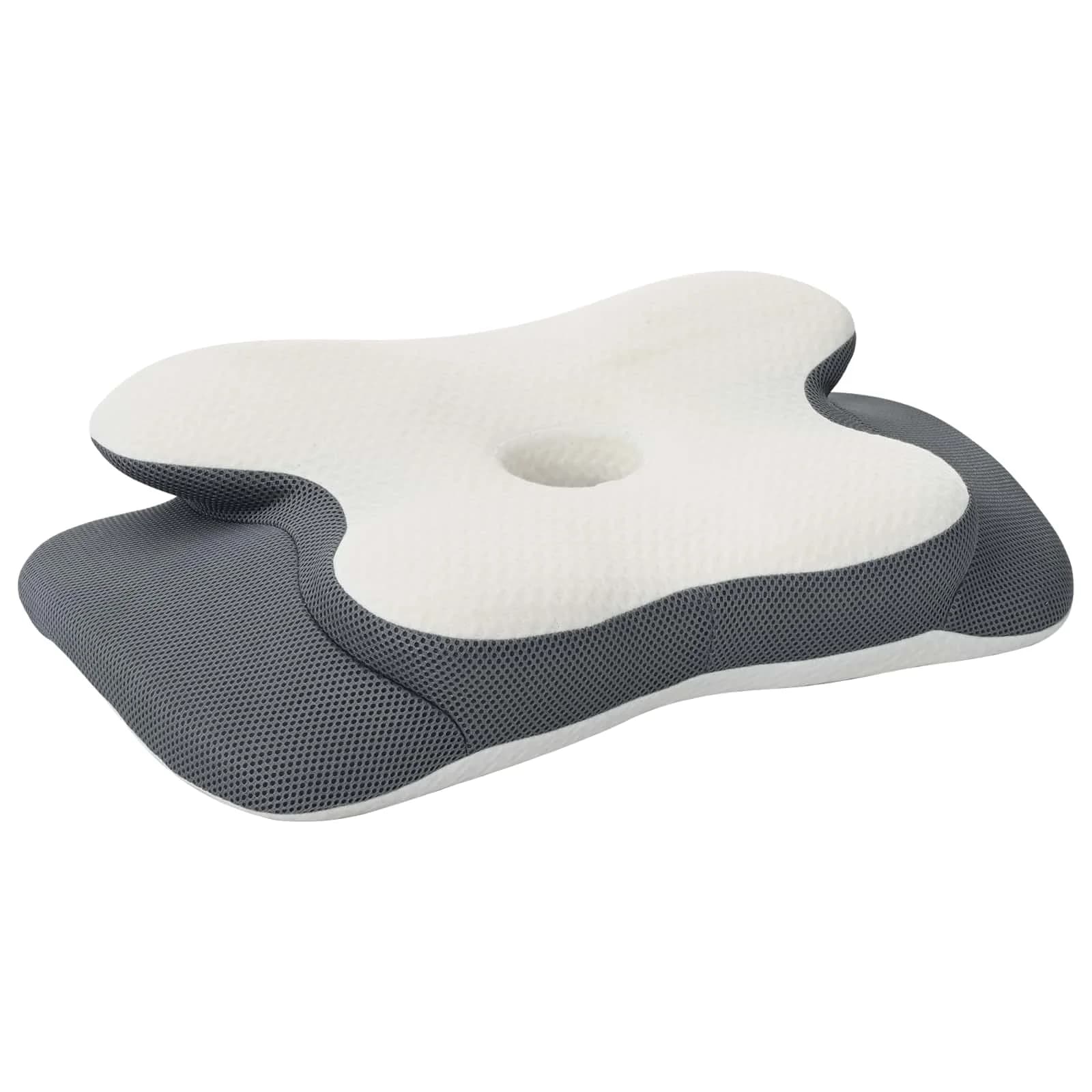 Vzglavnik za vrat Bela Spominska pena 58 x 37,5 x 12 cm - slika 3