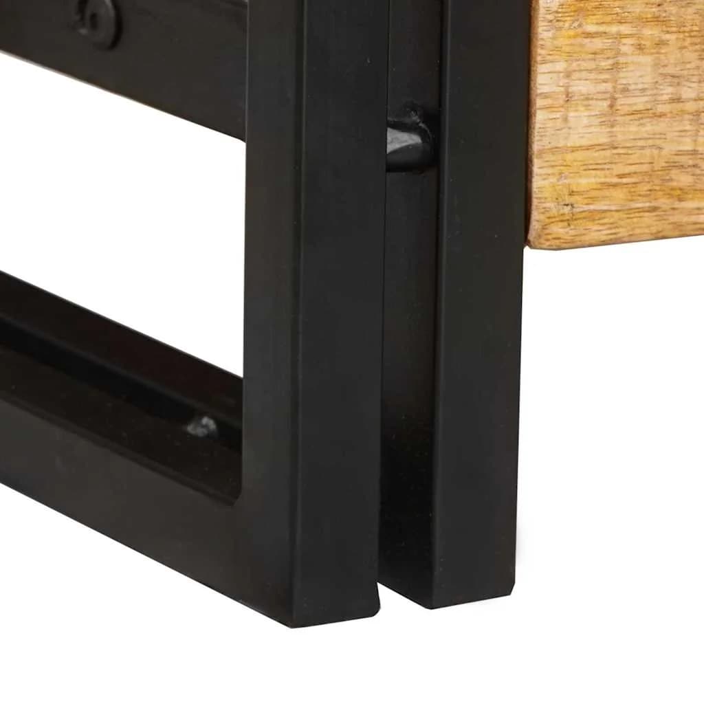 Konzolne mizice 2 kos Rjava 200 x 33 x 75 cm Masiven les manga - slika 9