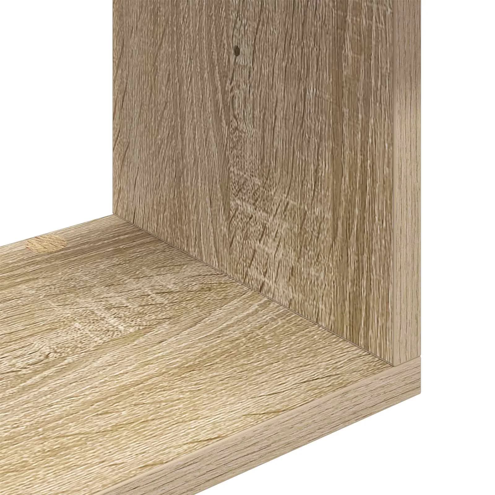 Stenska polica Sonoma hrast 130 x 10 x 50 cm Inženirski les - slika 7