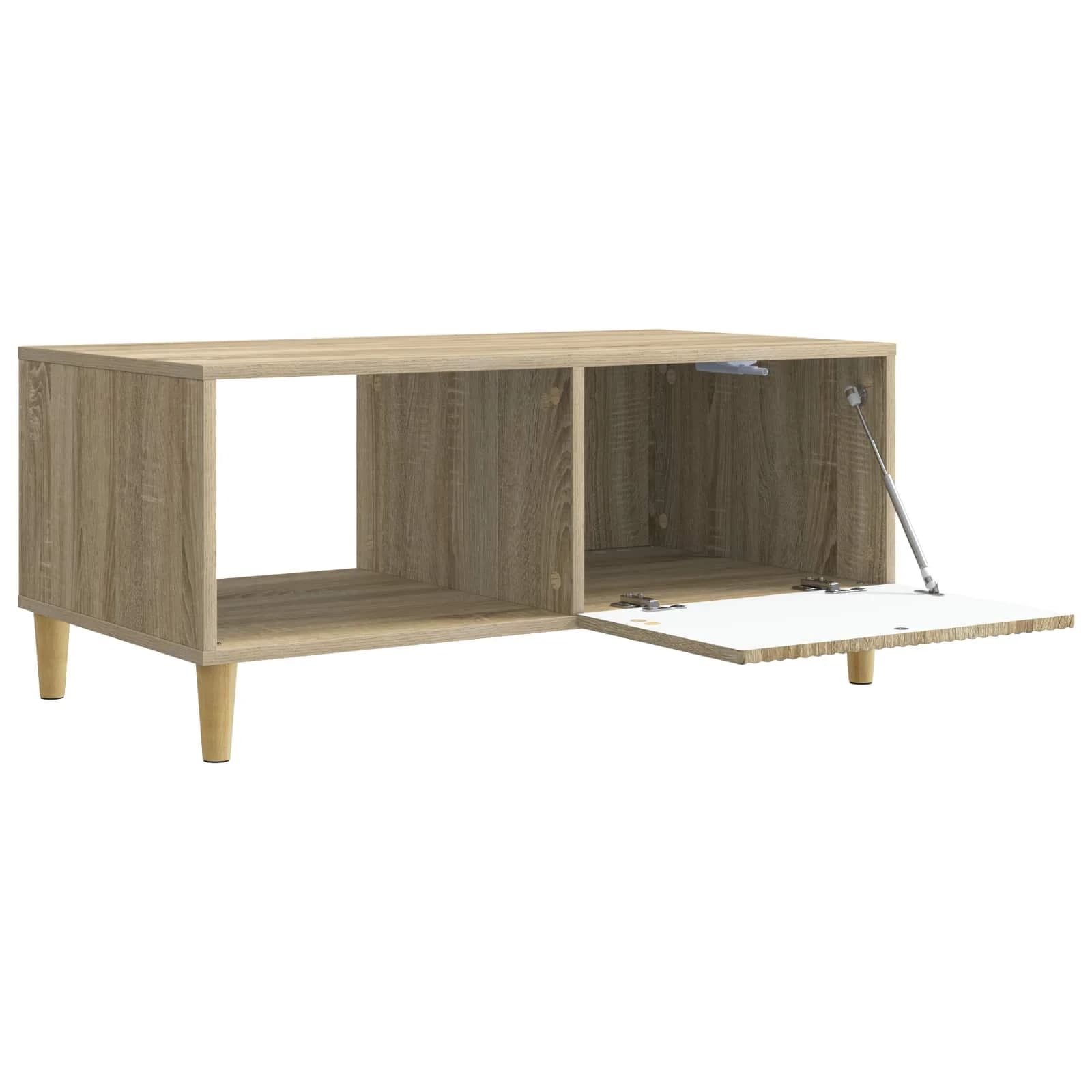 Klubska miza Sonoma hrast 90 x 50 x 40 cm Inženirski les - slika 4