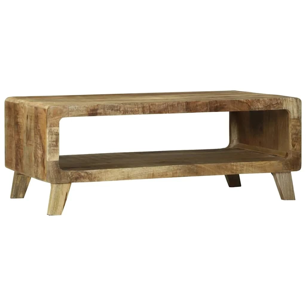 Klubska miza Rjava 90 x 50 x 35 cm Masiven les manga - slika 2