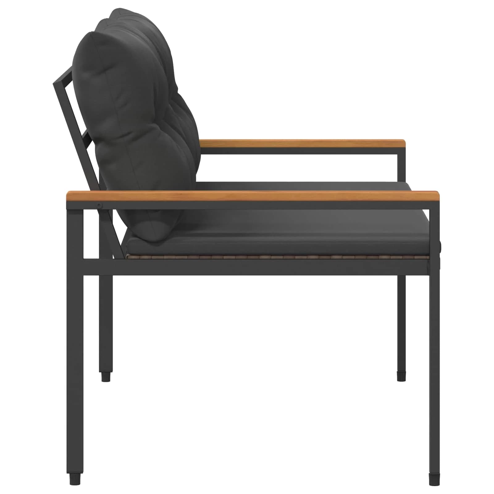 Zunanja klop 2 -Seater 116 x 67,5 x 72 cm poli ratan Temno siva - slika 6